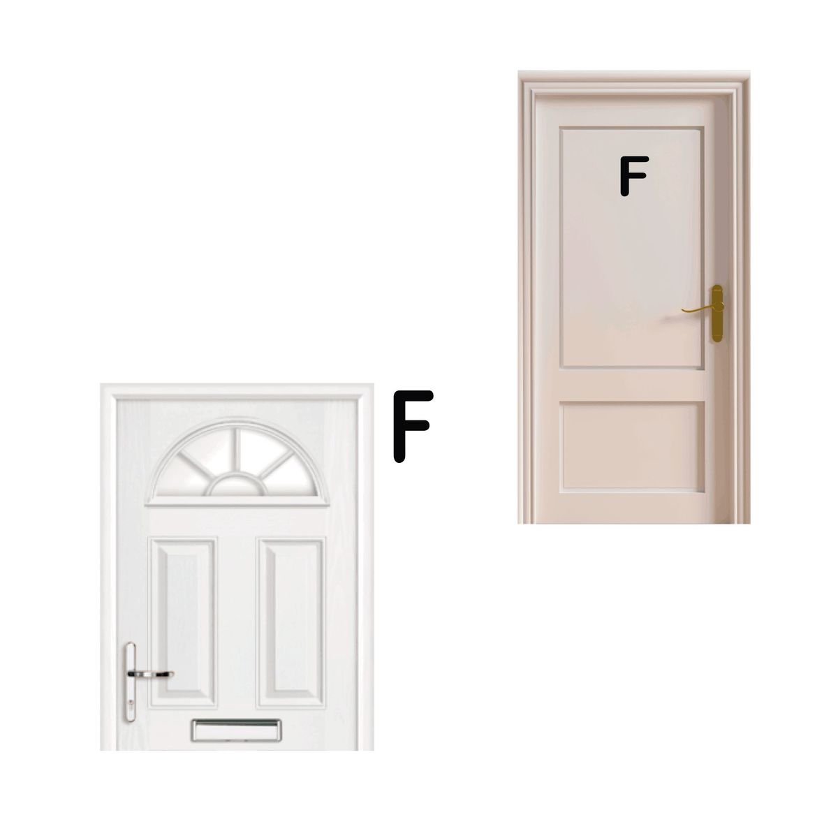 FIXSER - Letra F Metálica Negro