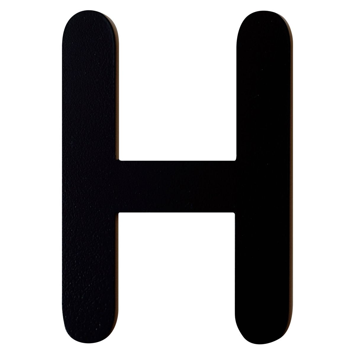 FIXSER - Letra H Metálica Negro