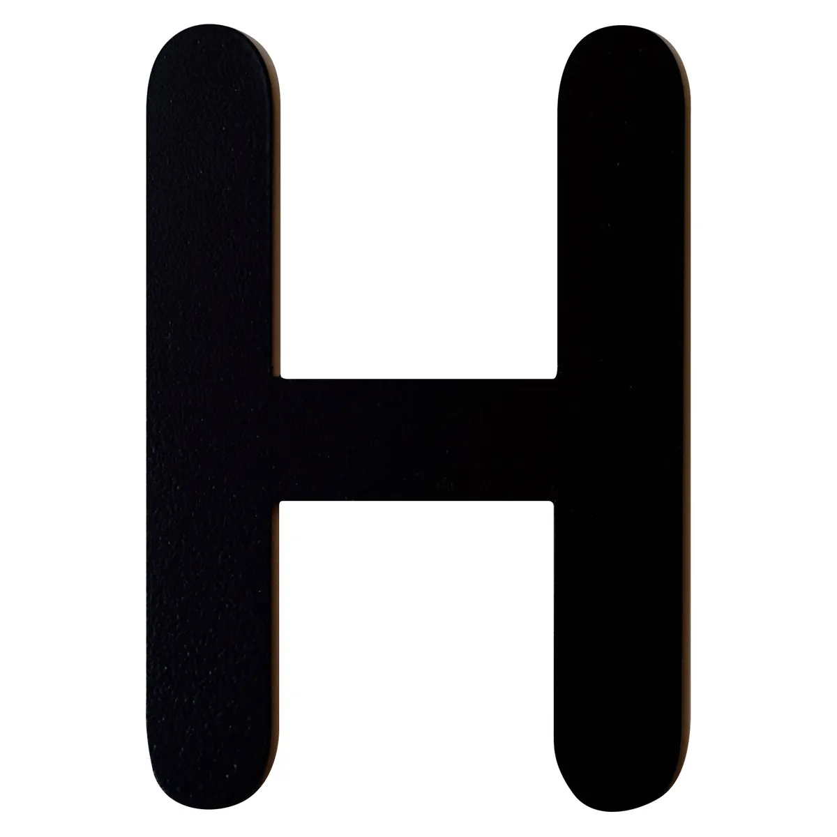 FIXSER - Letra H Metálica Negro