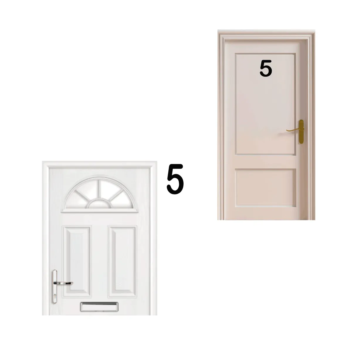 FIXSER - Número 5 Metálico Negro