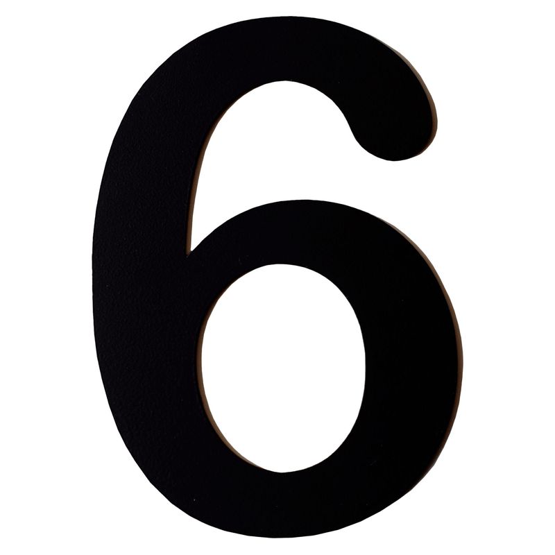 FIXSER - Número 6 Metálico Negro