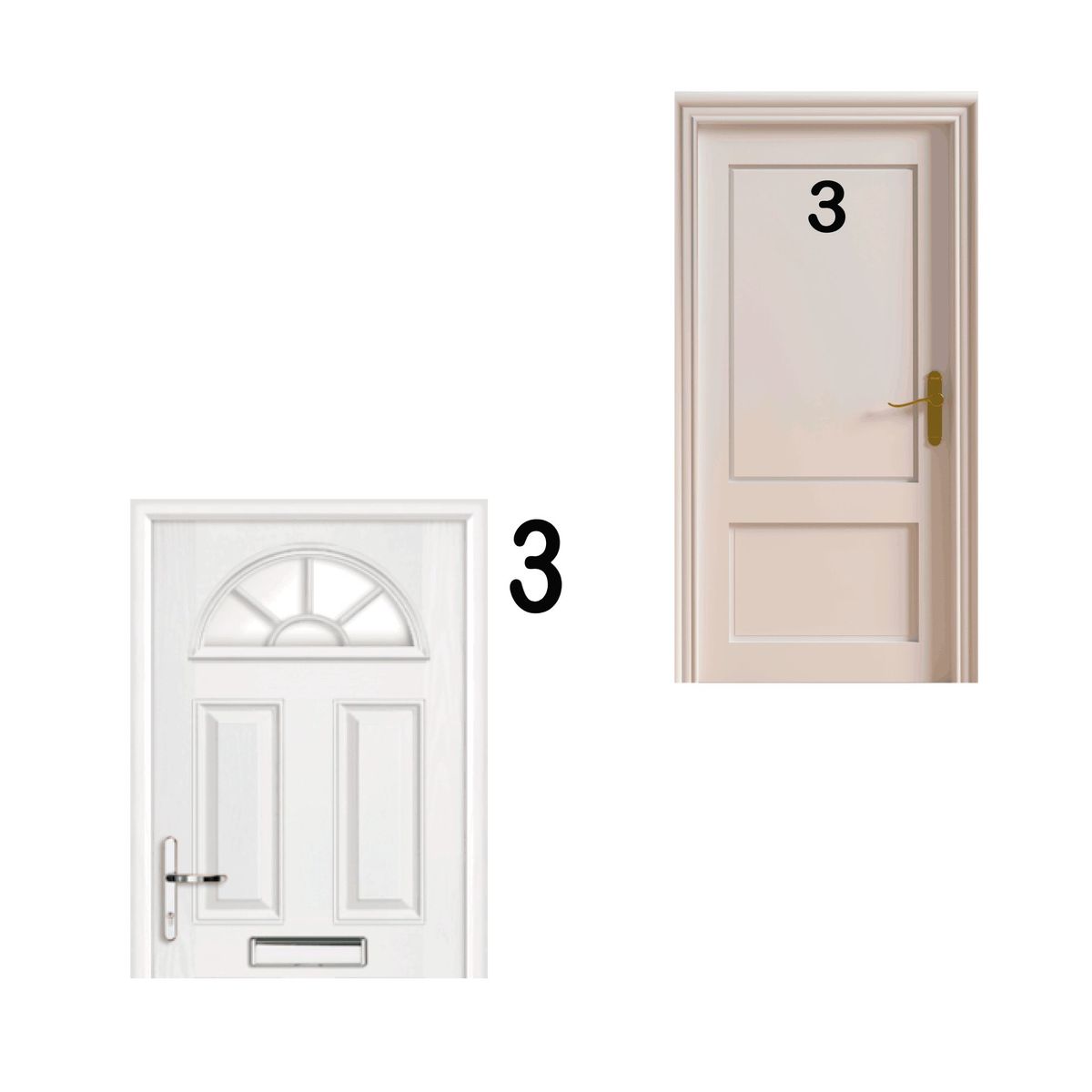 FIXSER - Número 3 Metálico Negro