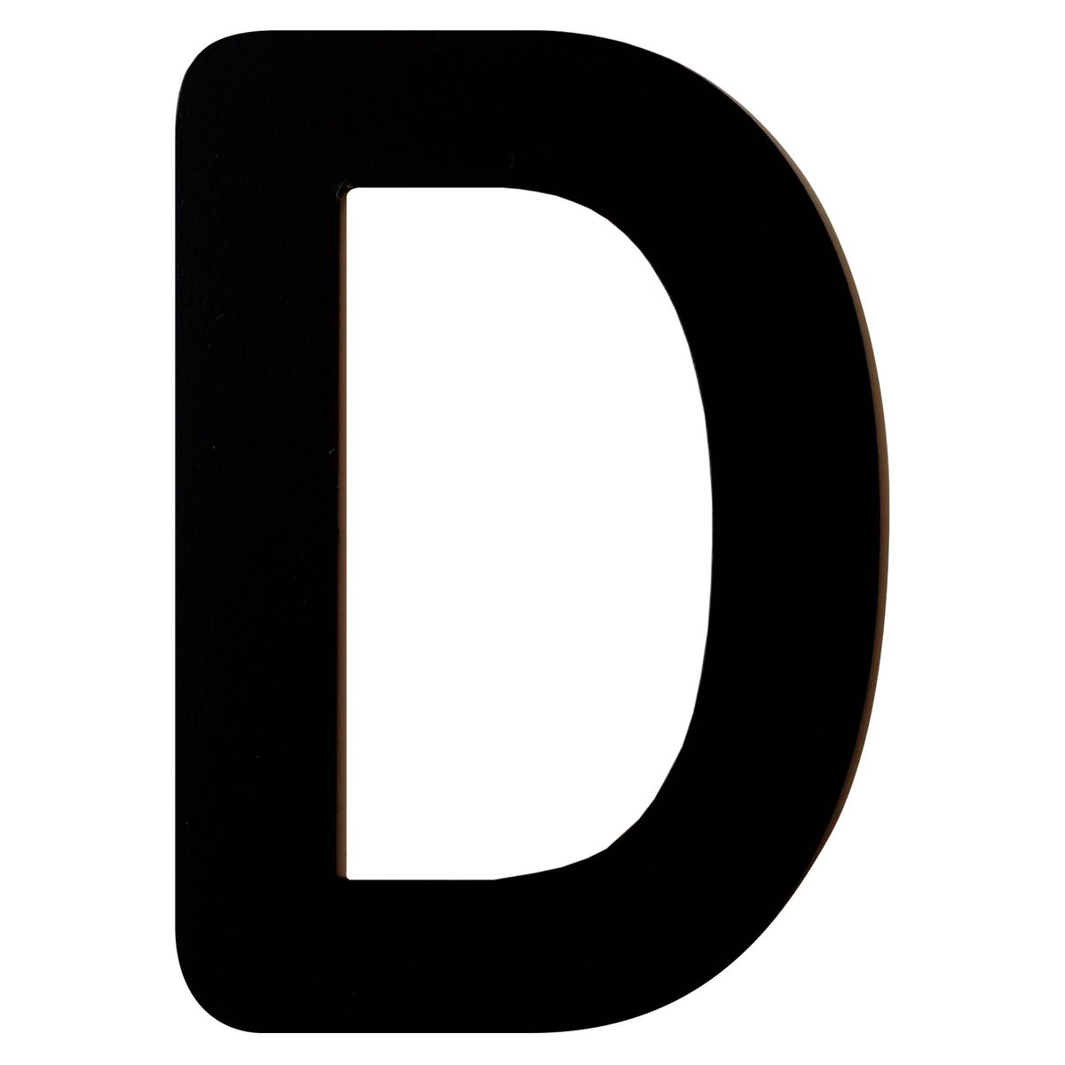 FIXSER - Letra D Metálica Negro