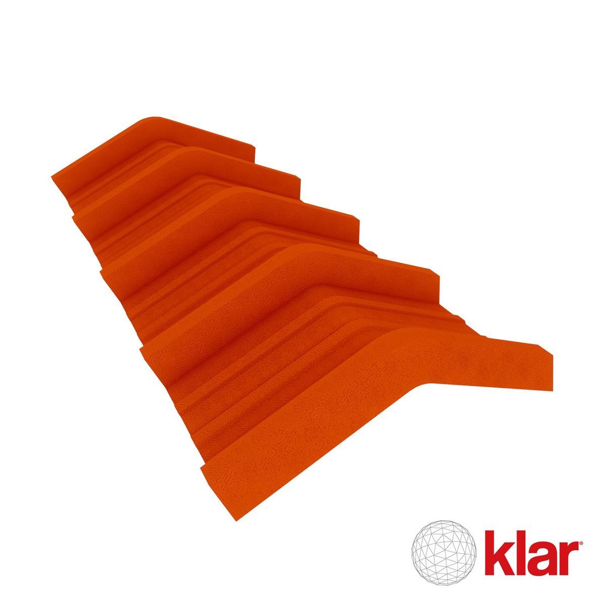 KLAR - Cumbrera Klar TK5 Home 1.07 m x 0.4 m Rojo Teja