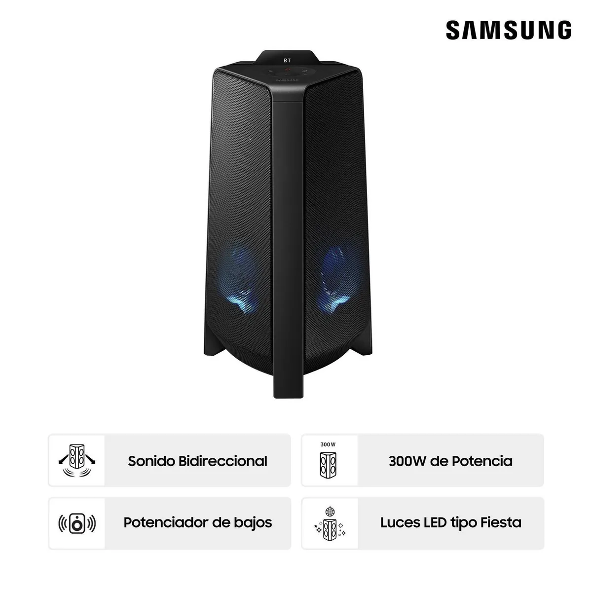 SAMSUNG - Torre de Sonido Samsung Bluetooth 300W MX-T40/PE