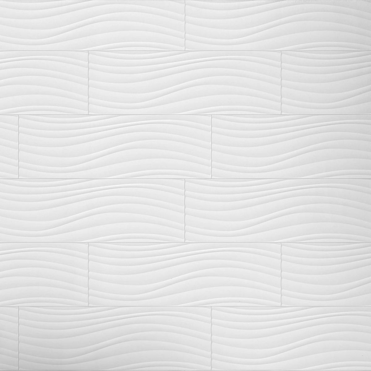 RIALTO - Cerámica Ondulato Blanco Satinado 25.3x75.9cm 1.54m2 para muro