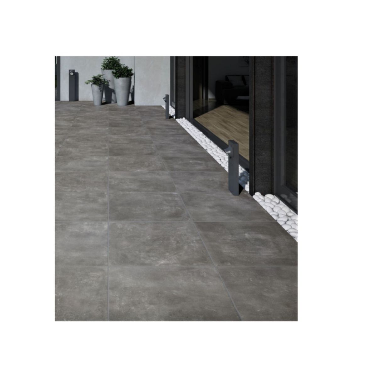 ALAPLANA - Porcelanato Graphite Mate Rectangular 60x60cm 1.44m2