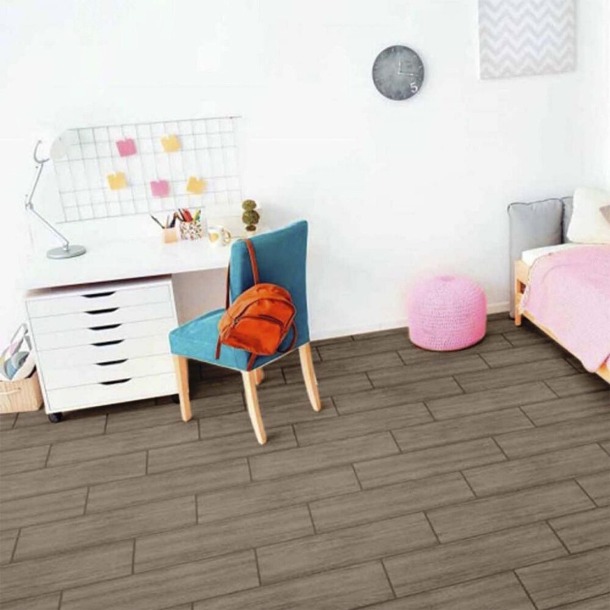 ECUACERAMICA - Cerámica Tablada Caoba Marrón Mate 20x60cm 1.44m2 para piso