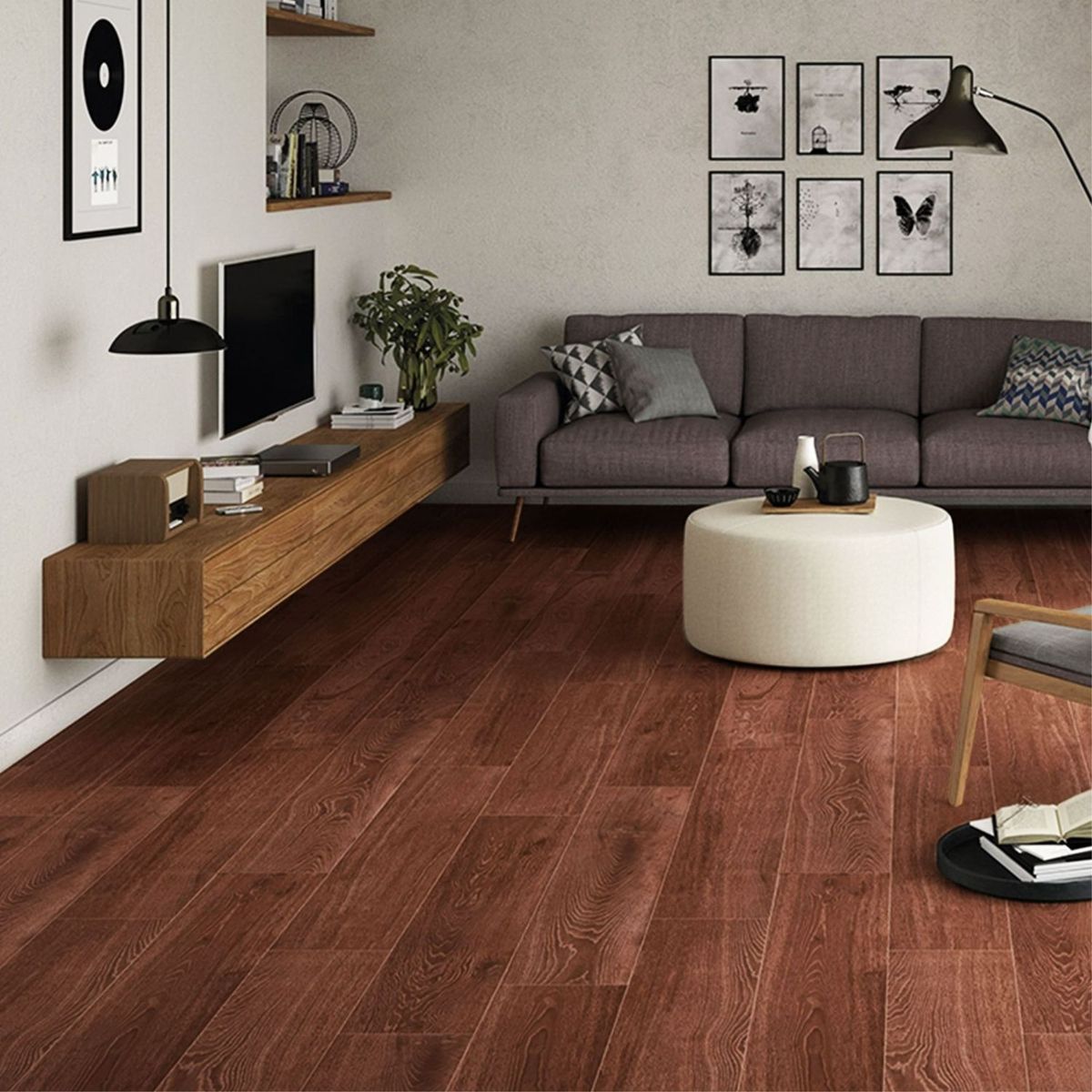 ECUACERAMICA - Ceramica Marrón Maderado 20x60cm 1.44m2