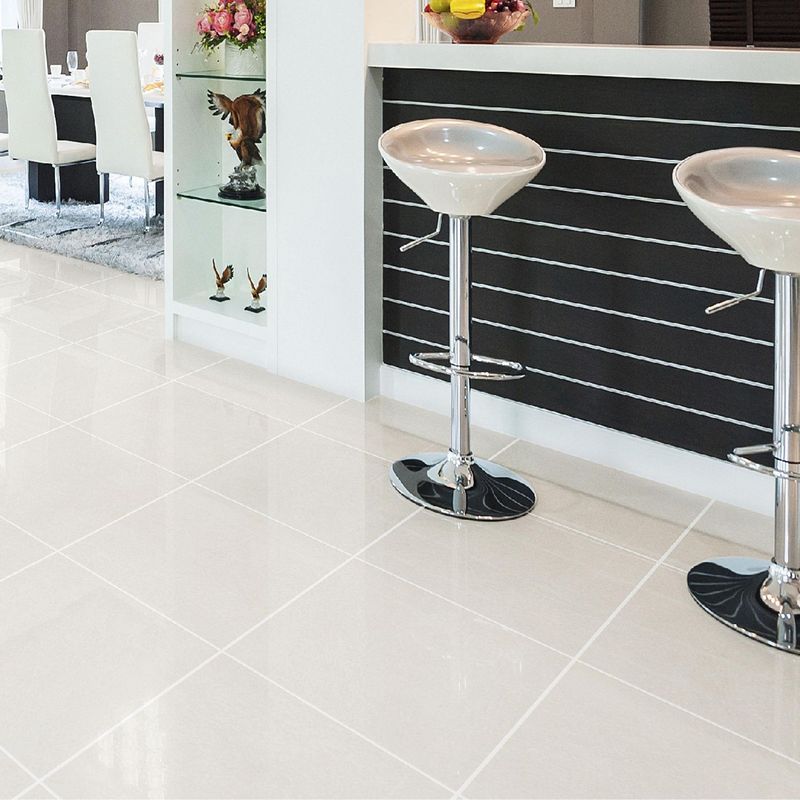 ECUACERAMICA - Porcelanato Ivory Claro Beige Brillante 60x60cm 1.44m2