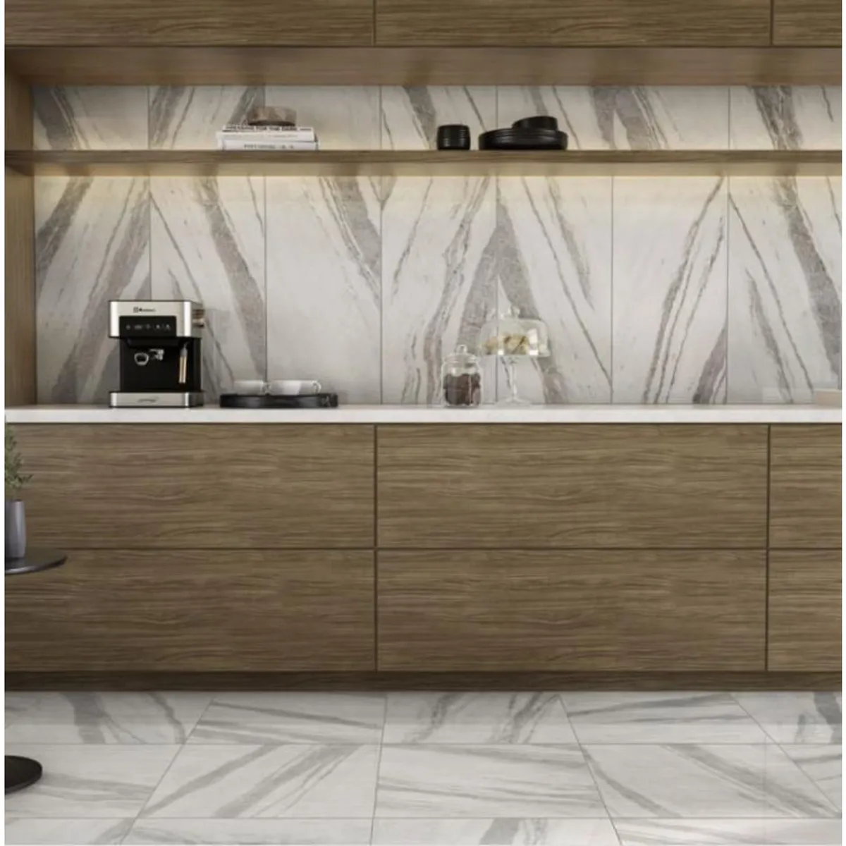 POINTER - Cerámica Zebra Cinza Pulido Gris45.5x89.5cm 1.63m2 para piso