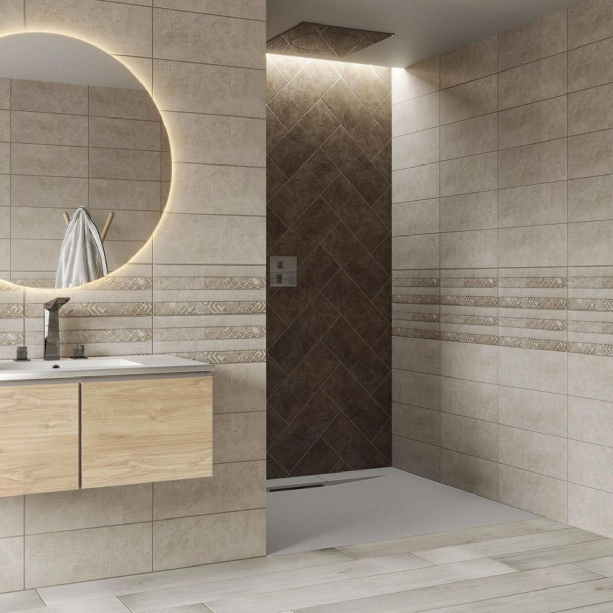 Cerámica Magma Decorativo Gris Mate 18.7x46.6cm 1.13m2 para muro, marca GRAIMAN - Foto Principal