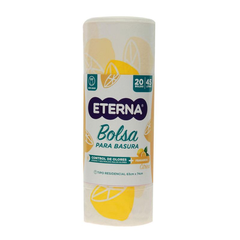 ETERNA - Bolsa para Basura 45L x20 und Con Asa y Aroma