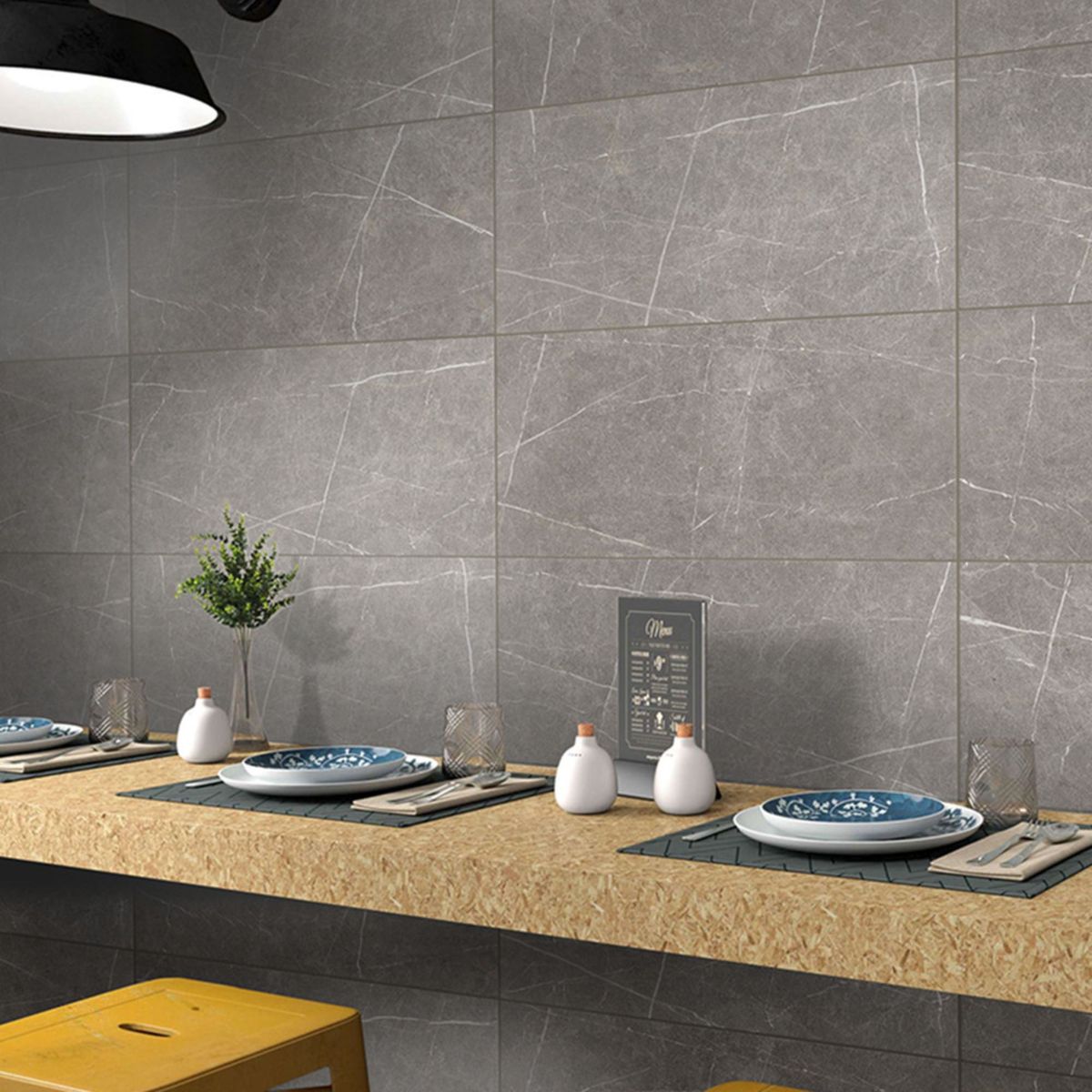 CERABOL - Cerámica Greta Gris Rústica 20.7x58.7cm 2m2 para muro