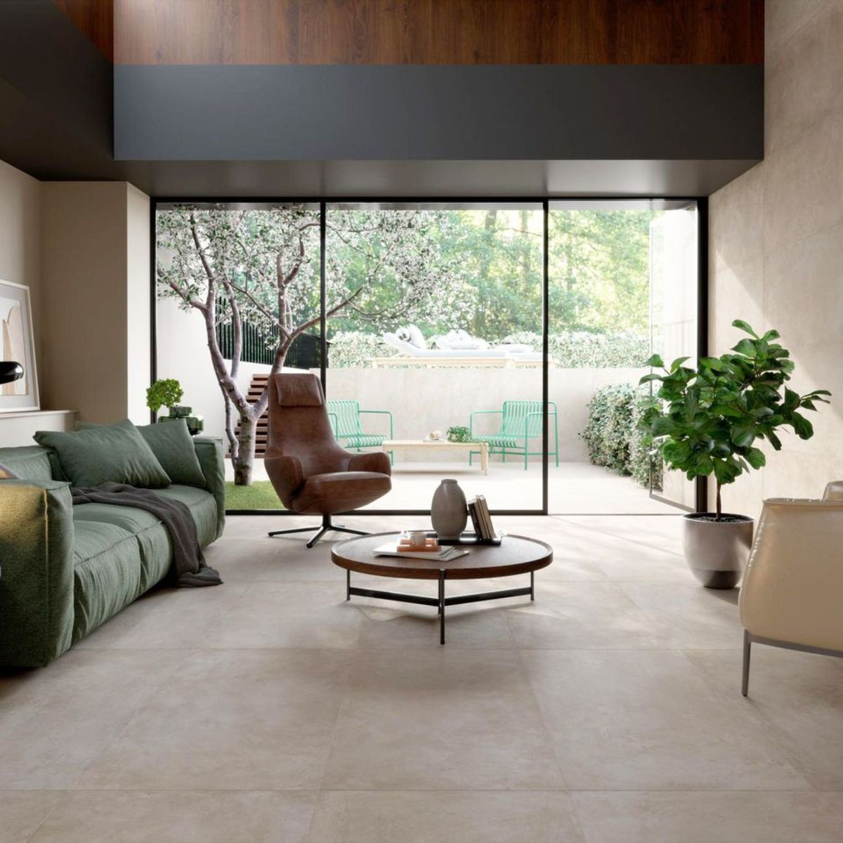 KLIPEN - Cerámica Cementina Beige Mate 60x60cm 1.8m2 para piso