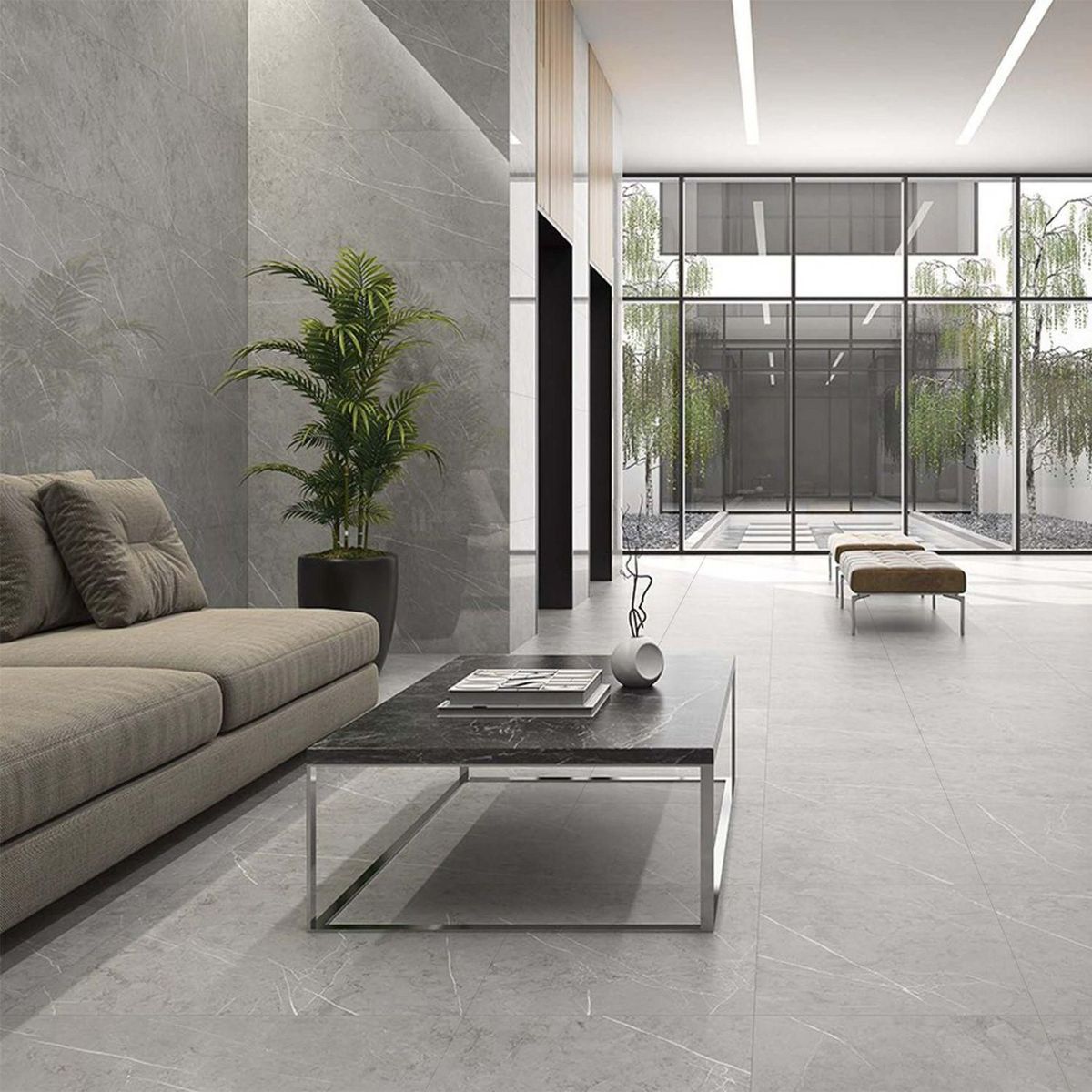 KLIPEN - Cerámica Basaltina Gris 60x60cm 1.8m2 para piso