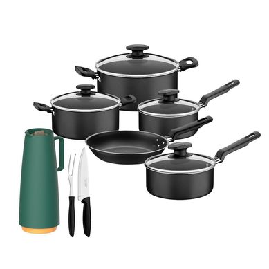 Juego de Ollas Loreto Negro 12 Piezas