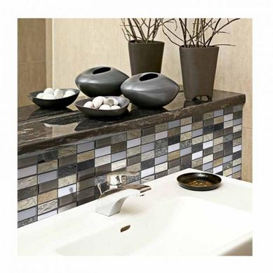 Mosaico Myka Beige Marmolizado 30x30cm para pared