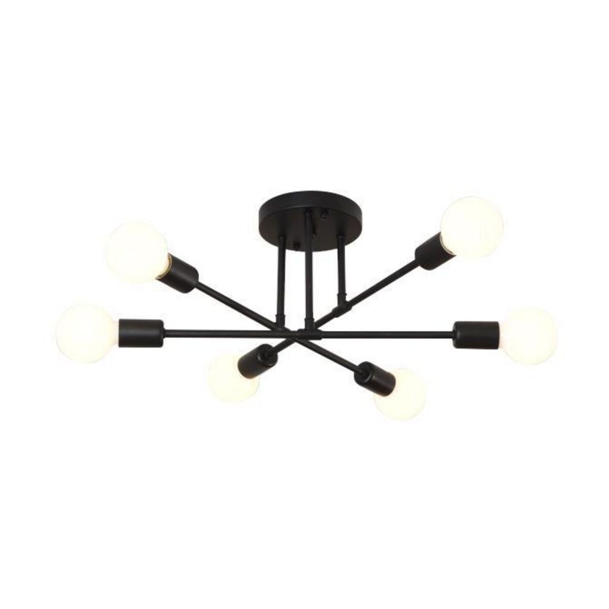 LIGHTECH - Lámpara de Techo Galia Black E27 6L