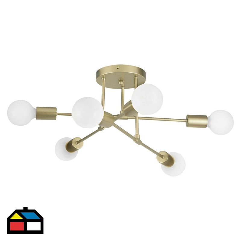 LIGHTECH - Lámpara Colgante Galia Gold 6L E27