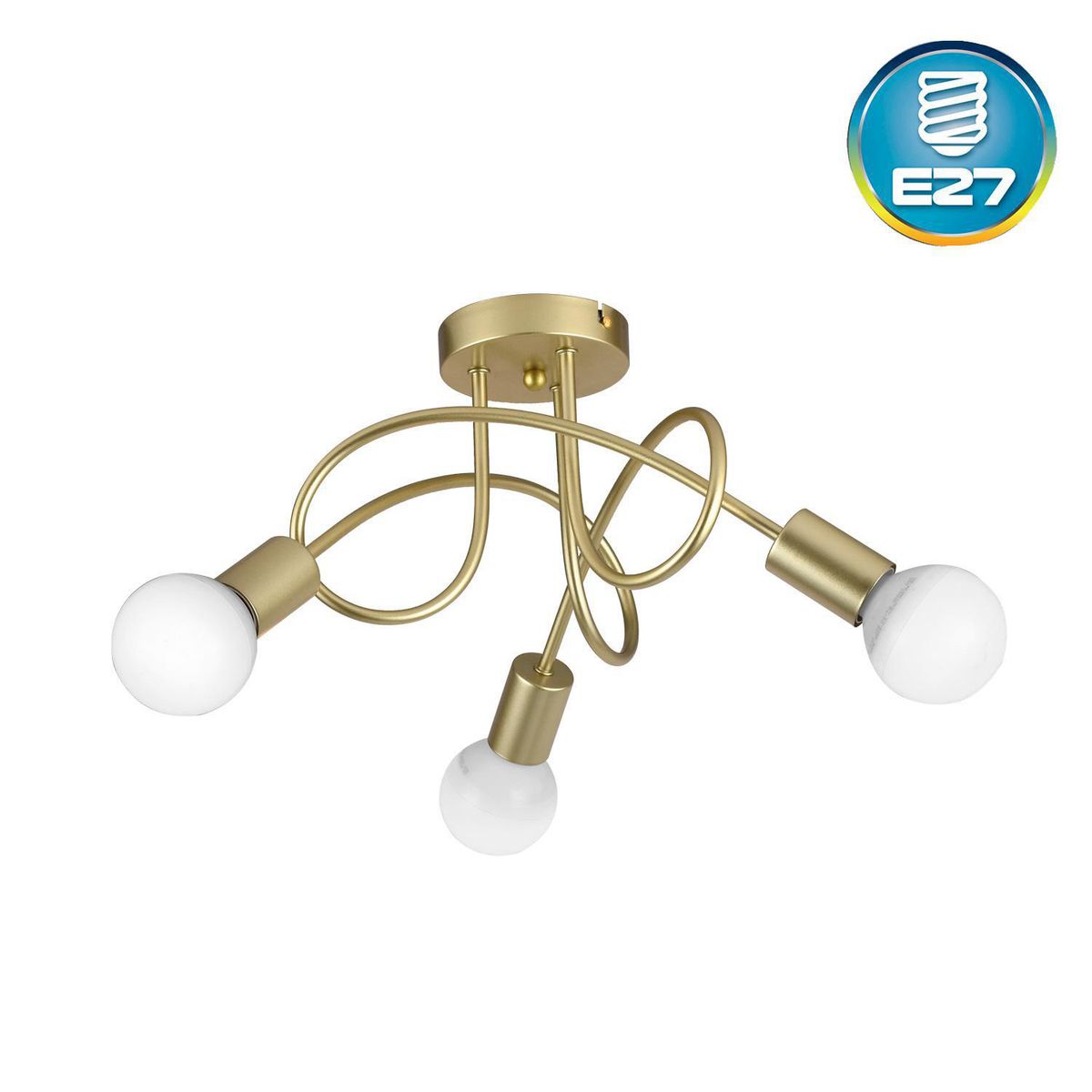 LIGHTECH - Lámpara Colgante Nudo Gold 3L E27