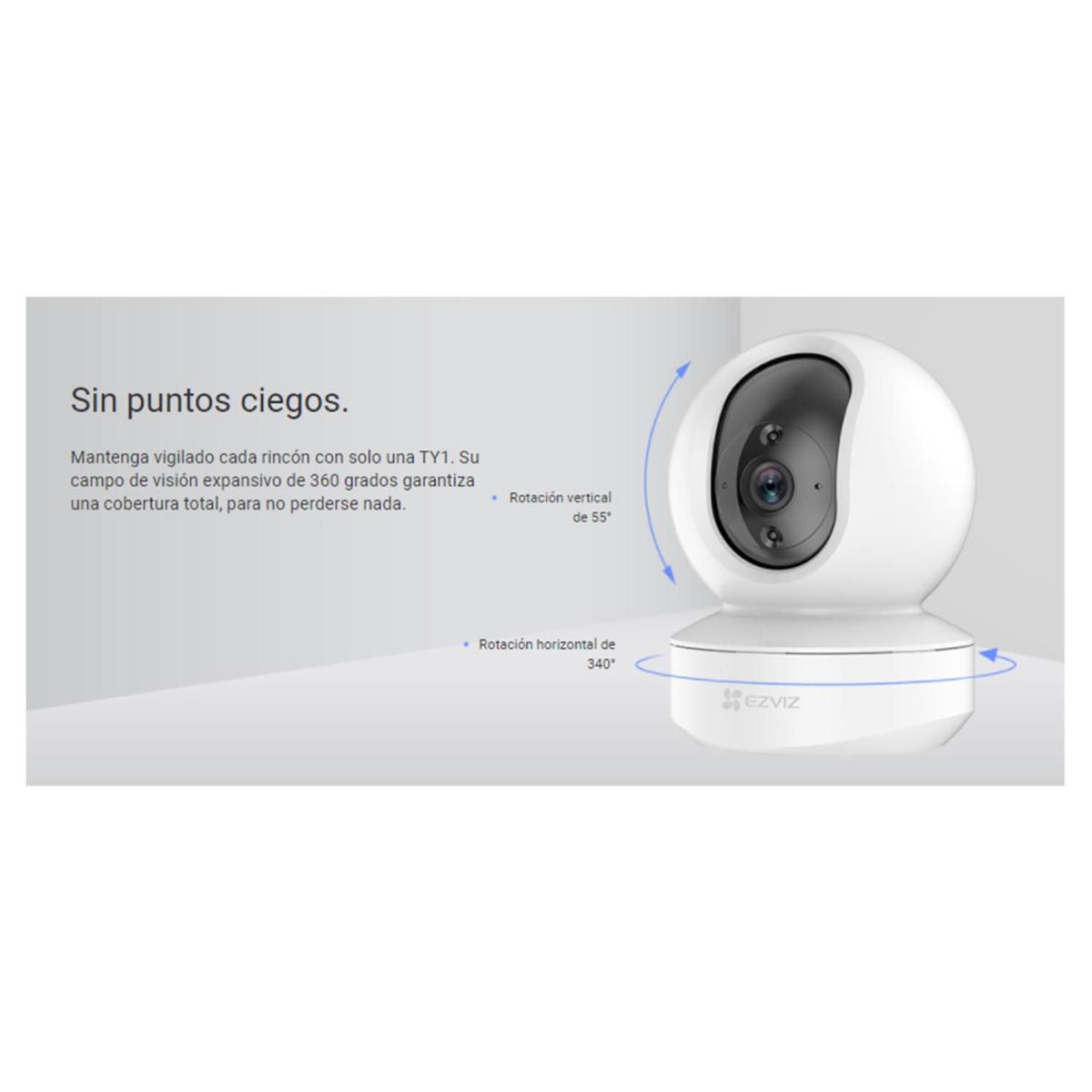 EZVIZ - Cámara Seguridad Wifi Inalámbrica 360° Ty1 Full Hd 1080P