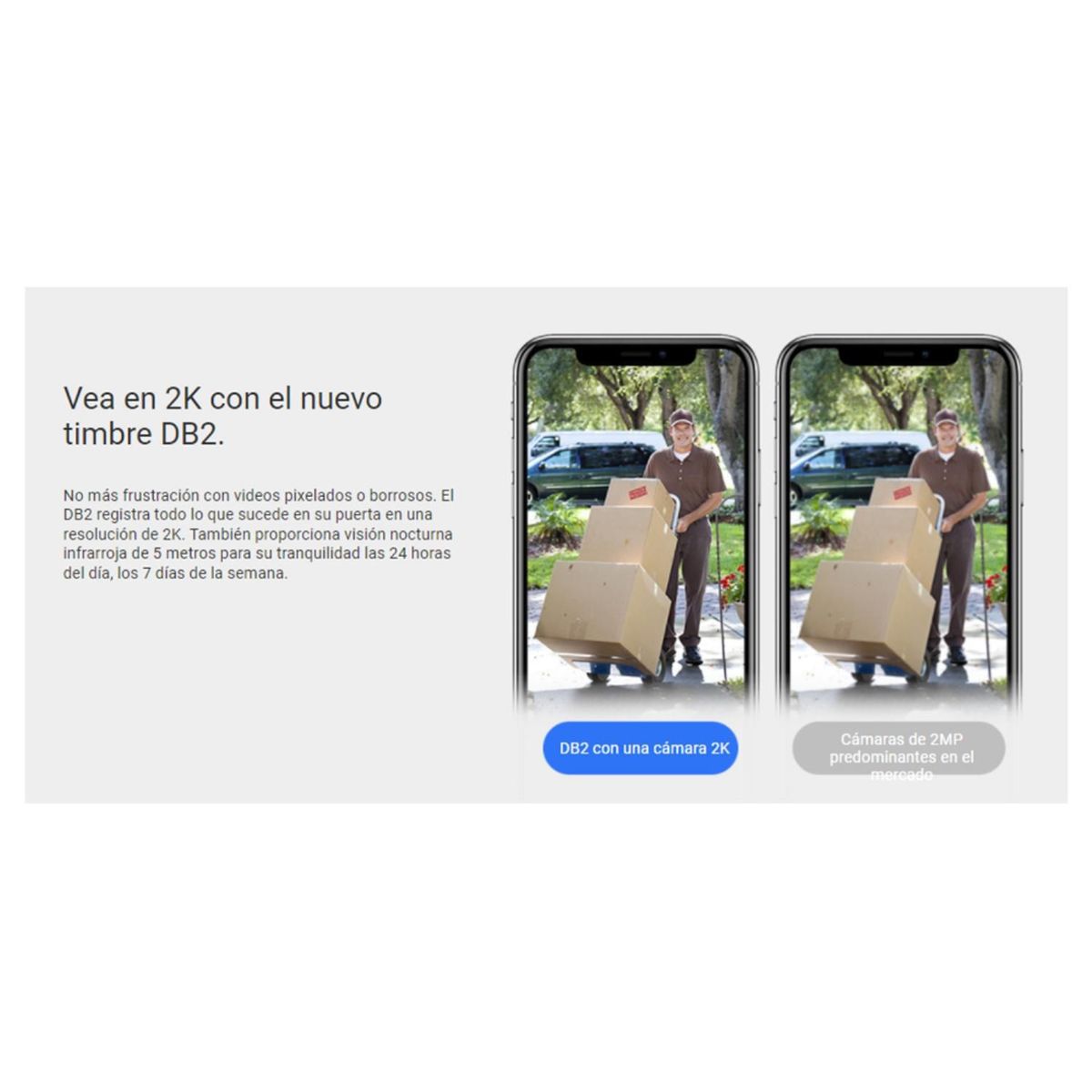 EZVIZ - Kit Videoportero DB2 Inalámbrico Timbre WiFi Inteligente 3MP