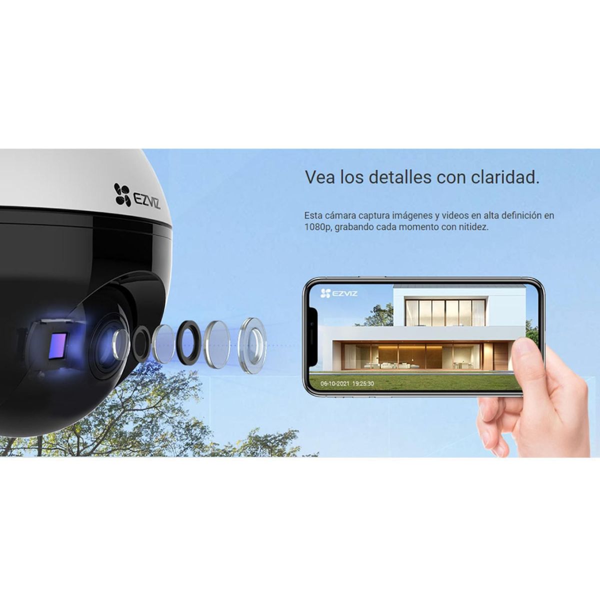 EZVIZ - Cámara Seguridad Inalambrico Wifi EZVIZ Full Hd C8C Inteligente