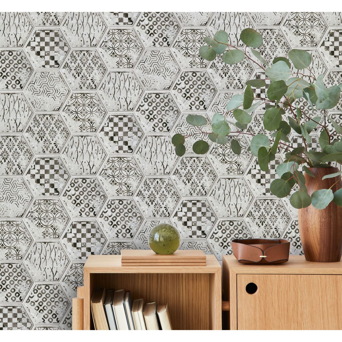 DA VINCI - Hexágono Valentía Gris 15x17cm0.98m2