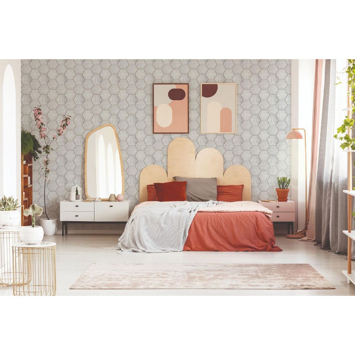 DA VINCI - Hexágono Concrete Gris 15x17cm 0.98m2