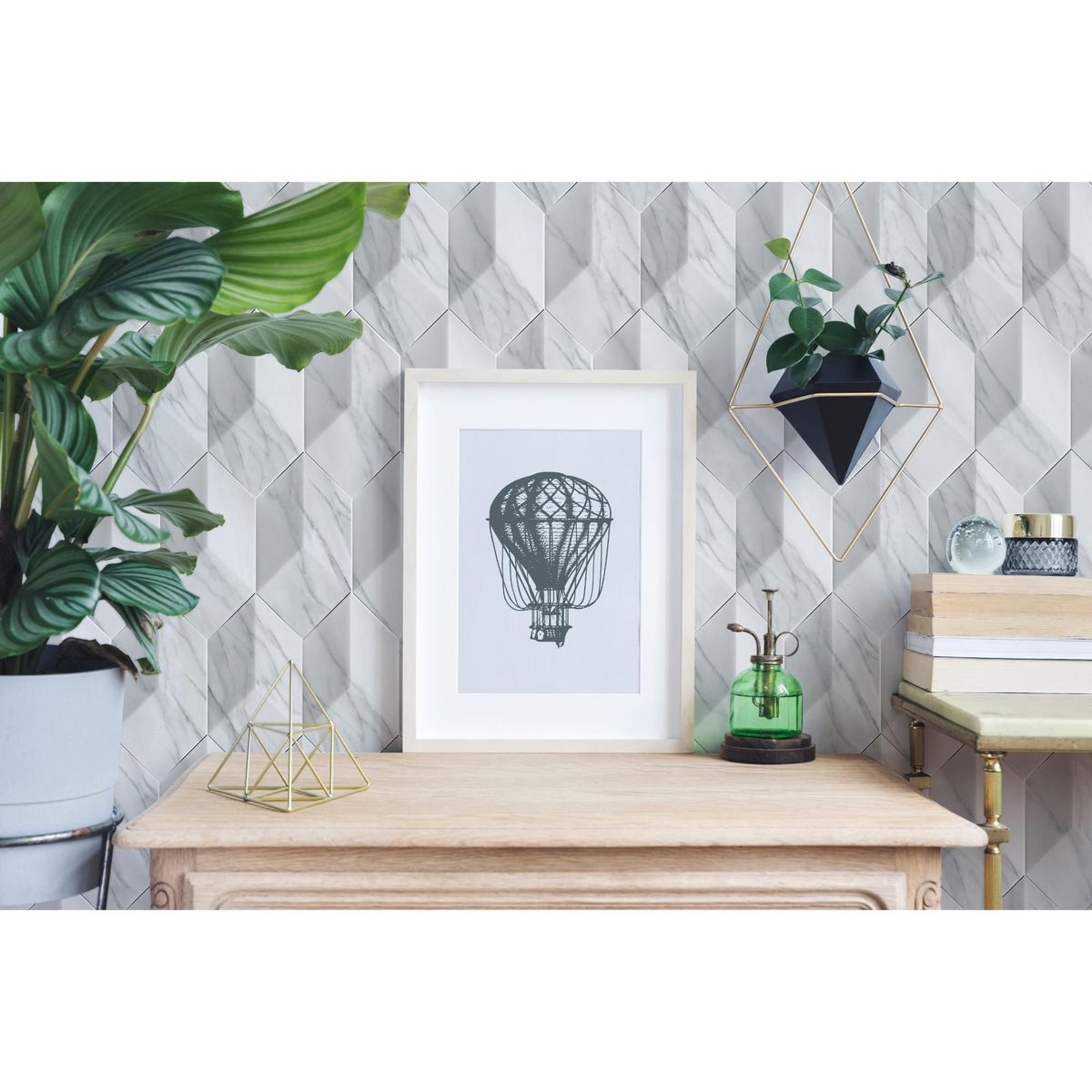 DA VINCI - Cerámico Diamond Calacata Gris 10x20cm 1m2