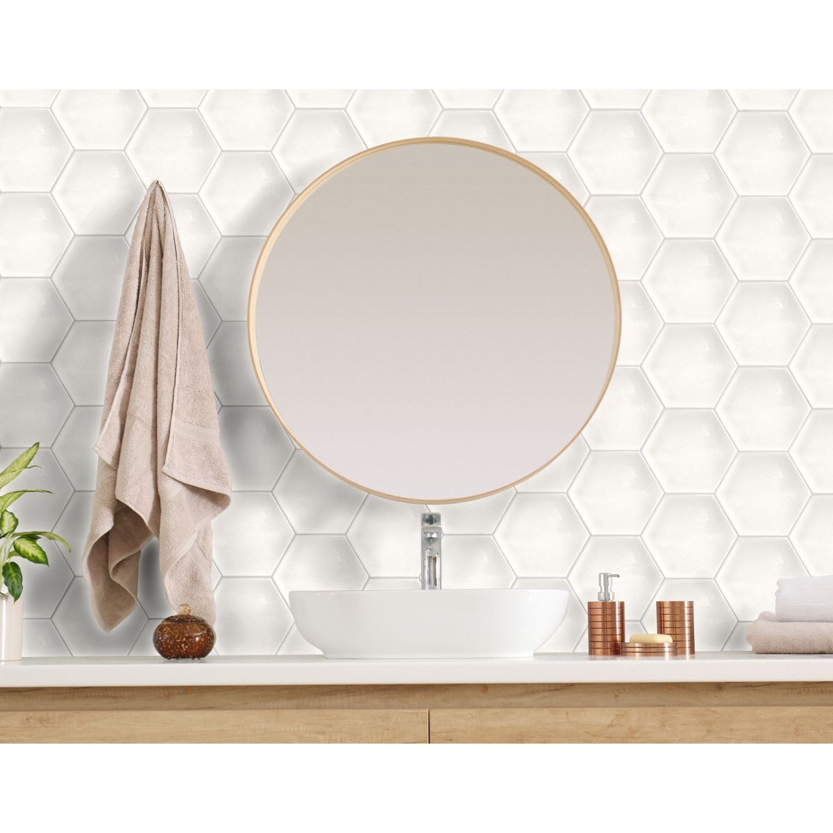 DA VINCI - Hexágono Venus Blanco 15x17cm 0.98m2