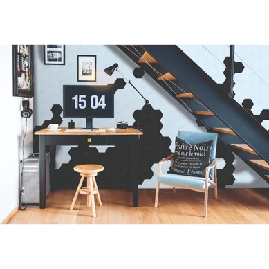 Hex�gono Venus Negro Brillante 15x17cm 0.98m2