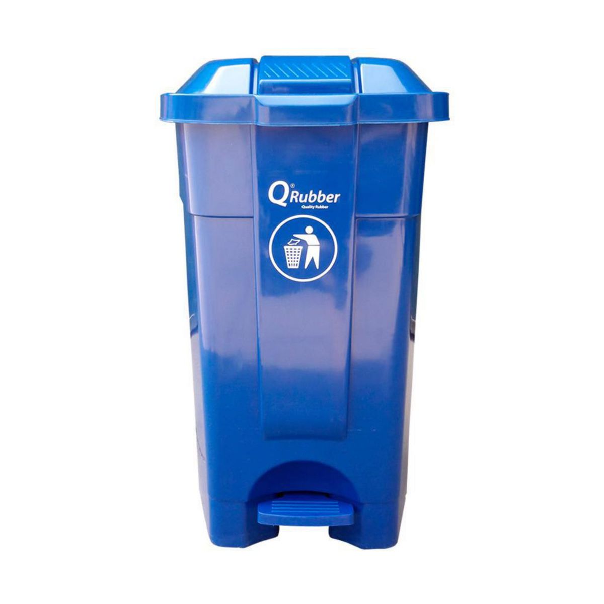 Contenedor de Basura Azul 70L, marca QRUBBER - Foto Principal