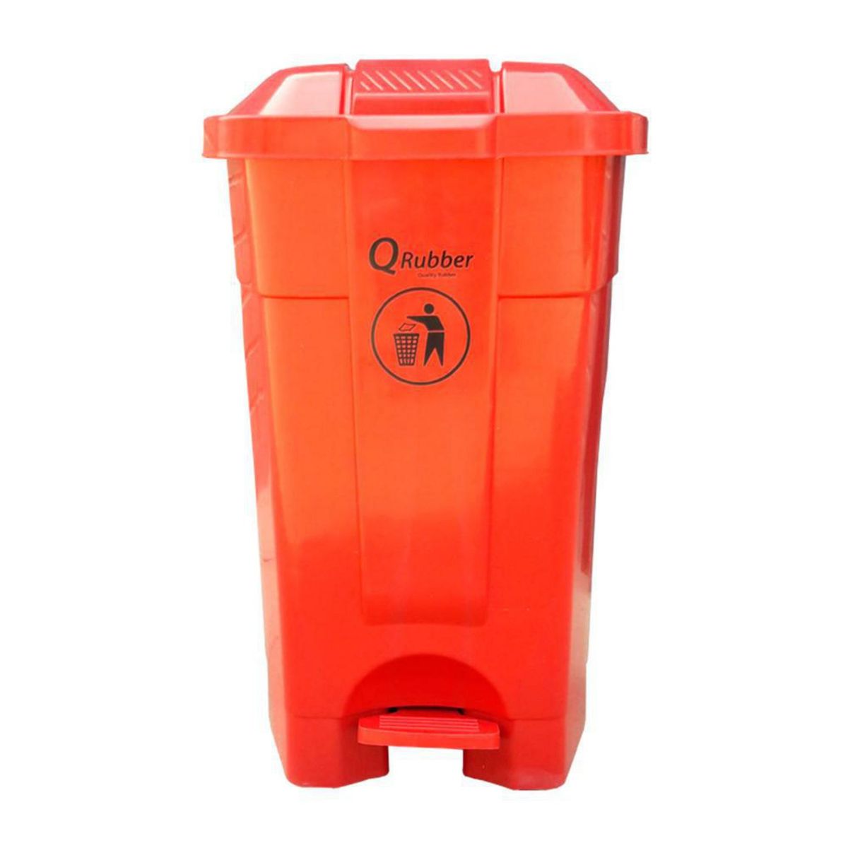 QRUBBER - Contenedor de Basura Rojo 70L