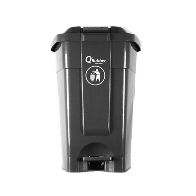 QRUBBER - Contenedor de Basura Gris Oscuro 70L