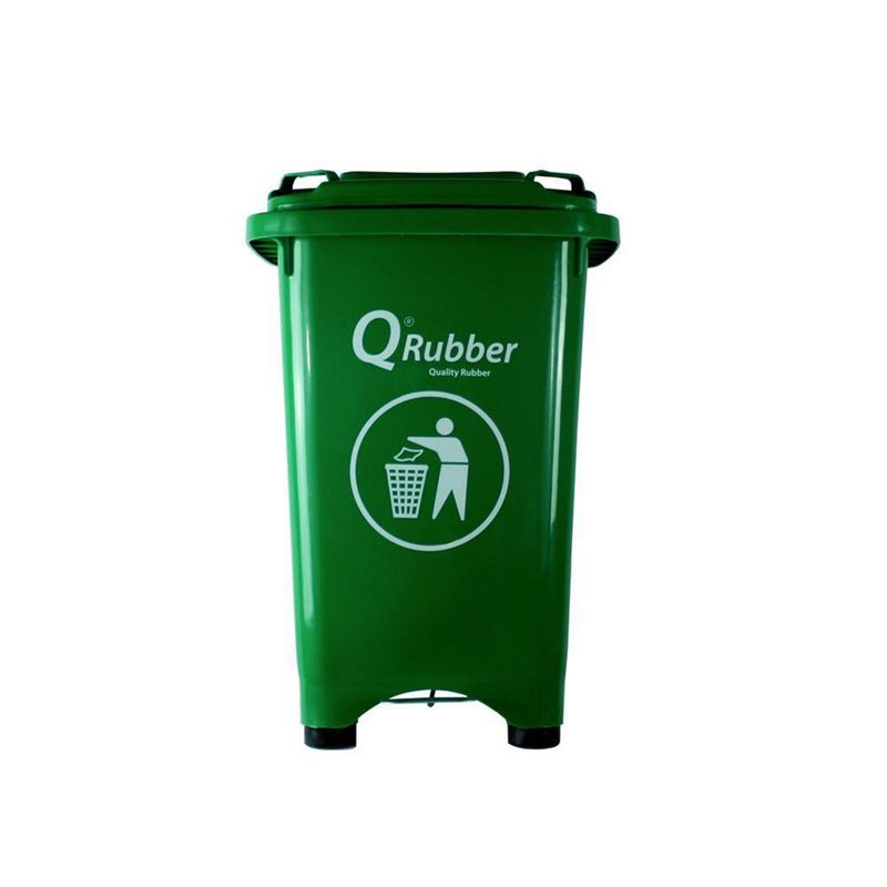 QRUBBER - Contenedor de Basura Verde 50L
