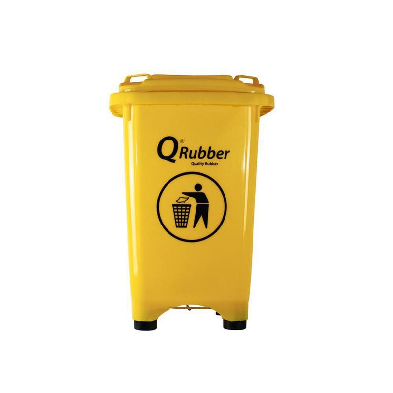 QRUBBER - Contenedor de Basura Amarillo 50L