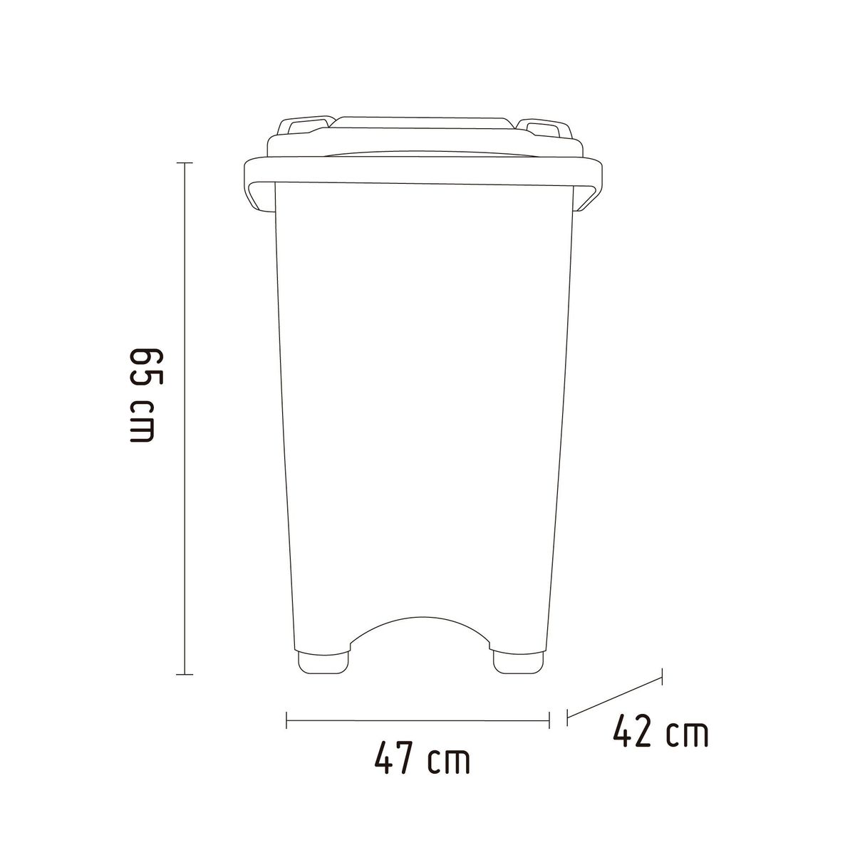 QRUBBER - Contenedor de Basura Amarillo 50L