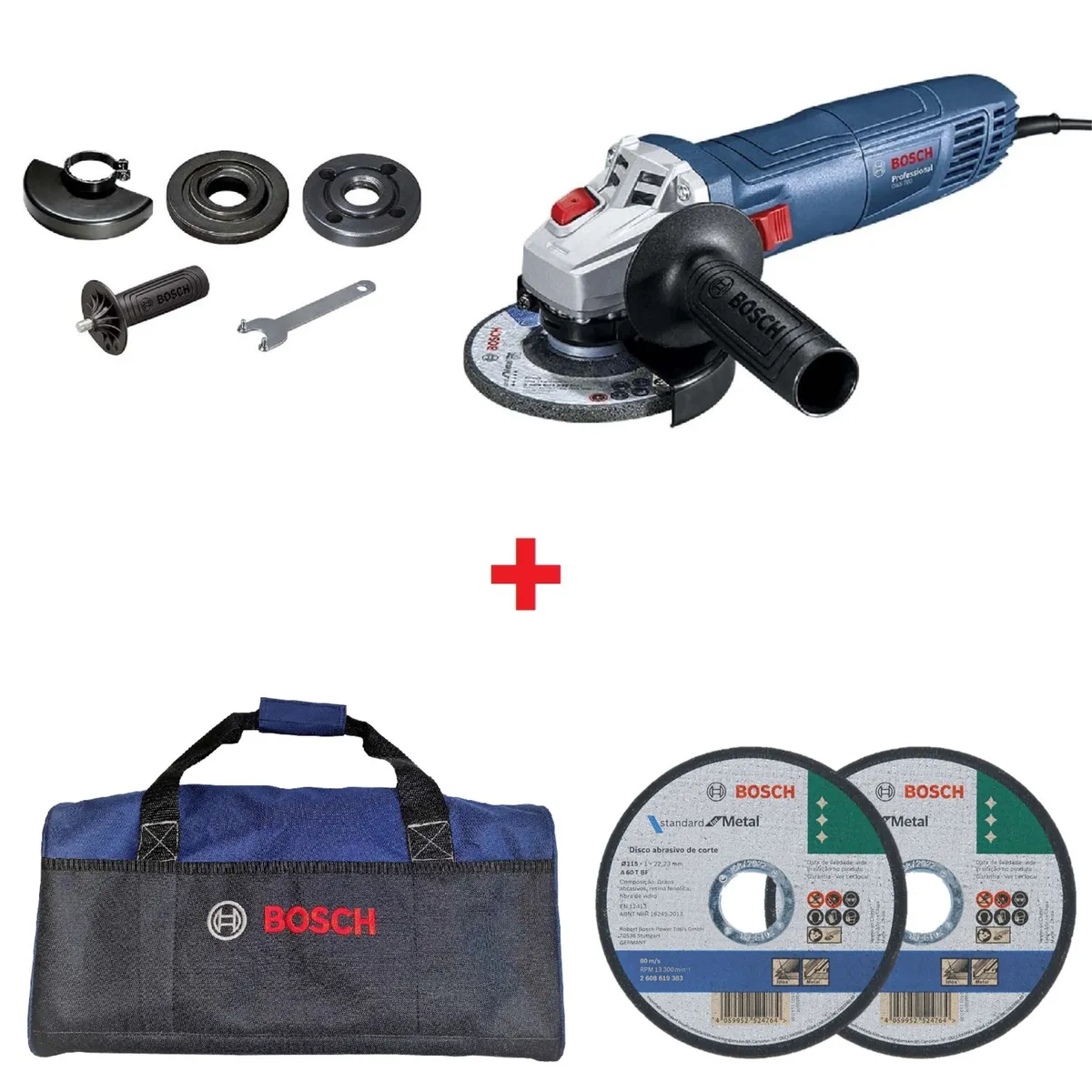 BOSCH - Amoladora angular Bosch GWS 700 -710W + 5 discos