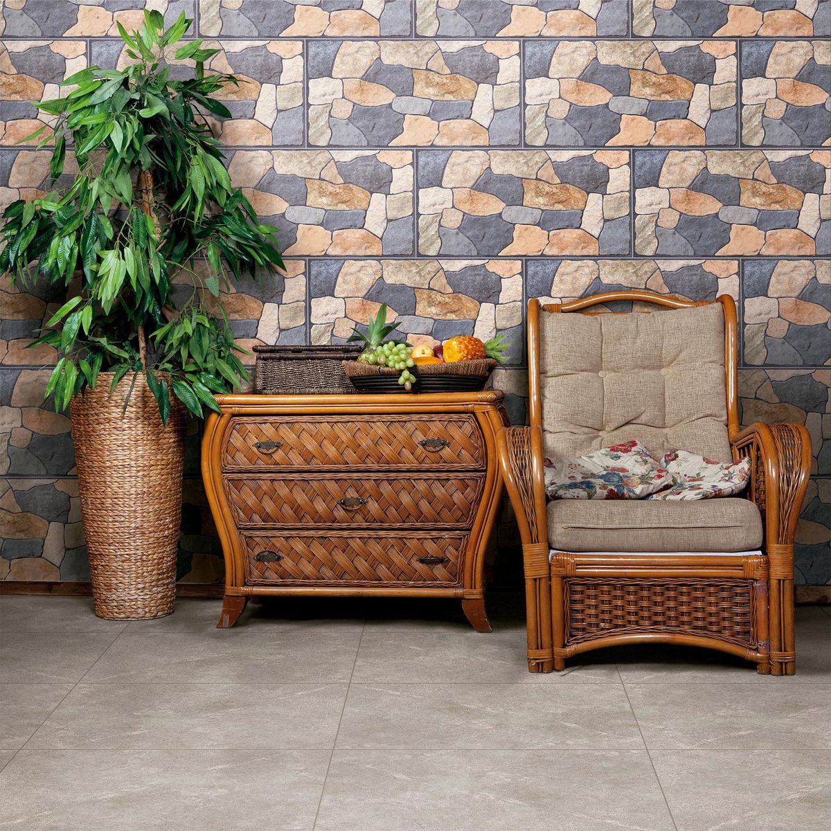 CELIMA - Cerámica Multicolor Marmolado 60x60cm 1.62m2 Yungay Mix