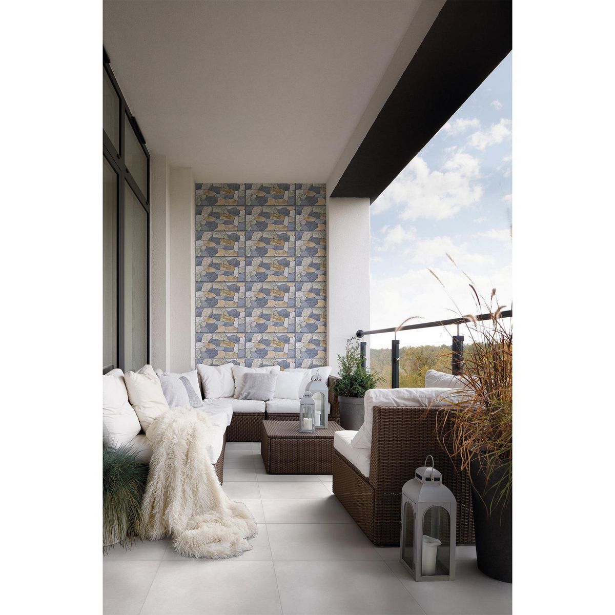 CELIMA - Cerámica Multicolor Marmolado 60x60cm 1.62m2 Yungay Mix