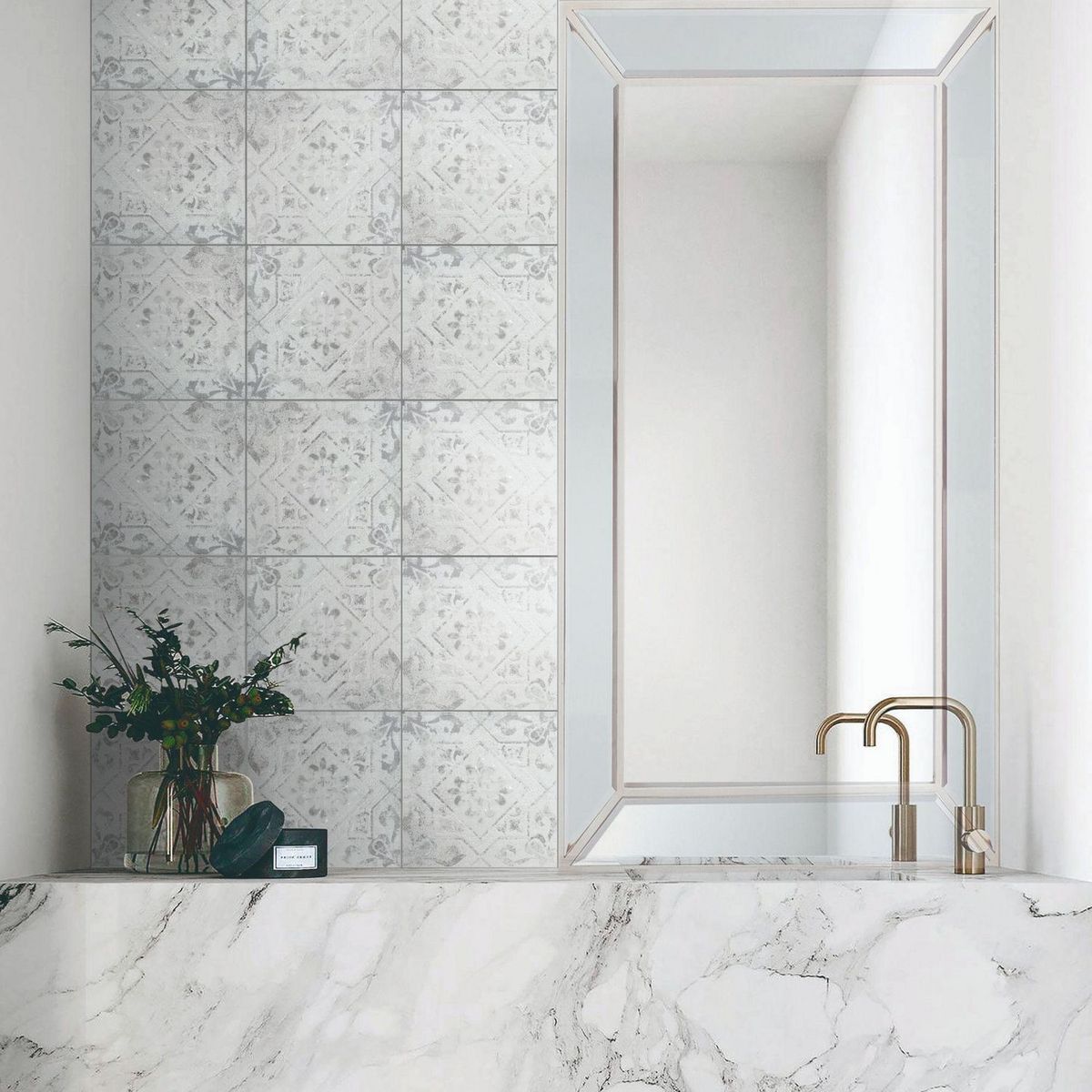 OLIVIA ATRANI - Azulejo Nuvole Gris 15x15cm