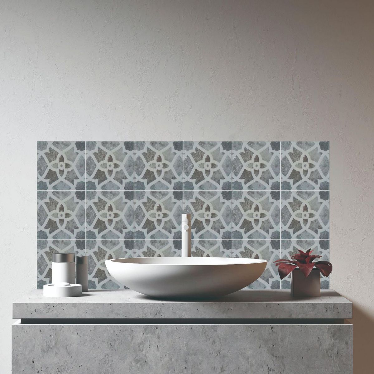 OLIVIA ATRANI - Azulejo Rimini Gris 15x15cm
