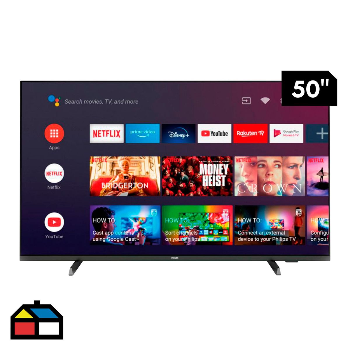 PHILIPS - Televisor Philips Smart UHD 4K 50" 50PUD7406