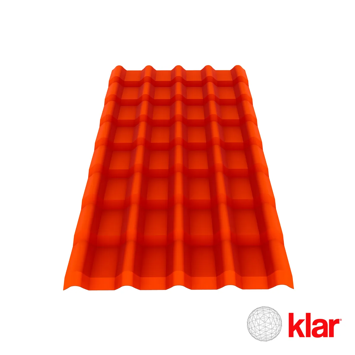 KLAR - Techo Termoacústico Klar TK Teja 0.72 x 1.97 Rojo teja