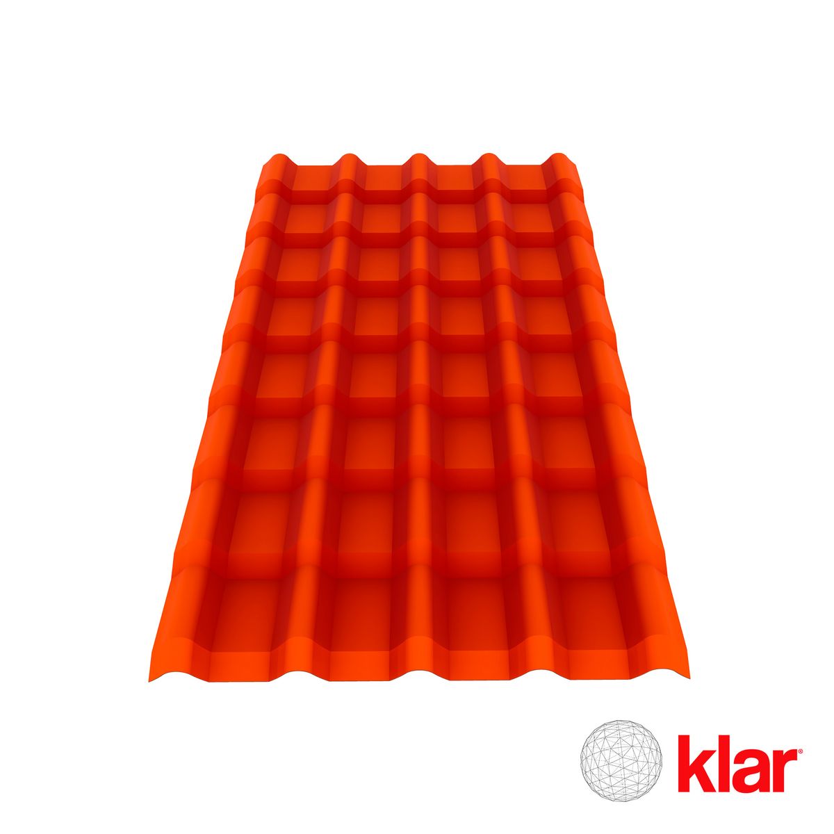 KLAR - Techo Termoacústico Klar TK Teja 0.72 x 1.97 Rojo teja