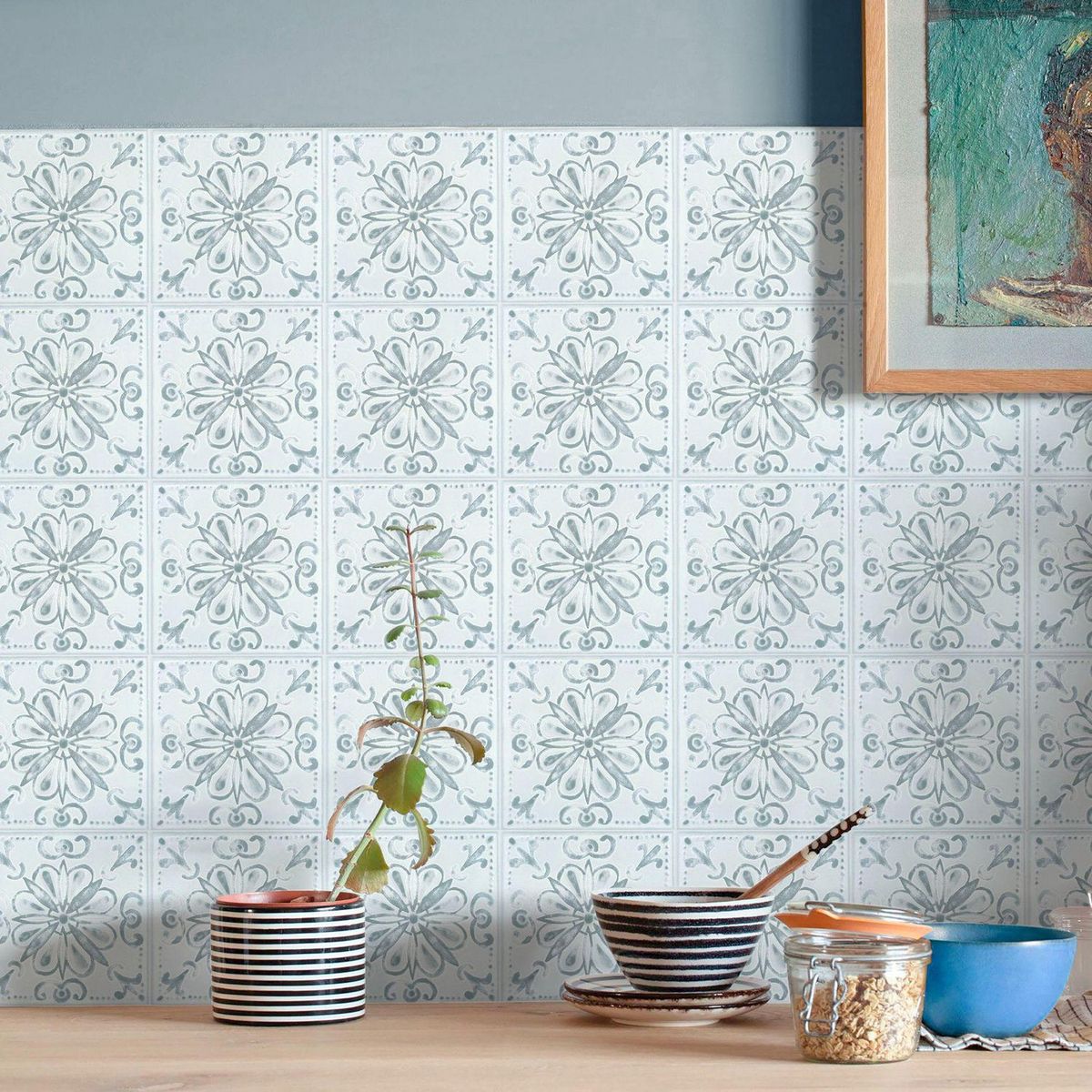 OLIVIA ATRANI - Azulejo Vieti Gris 15x15cm 2.43m2