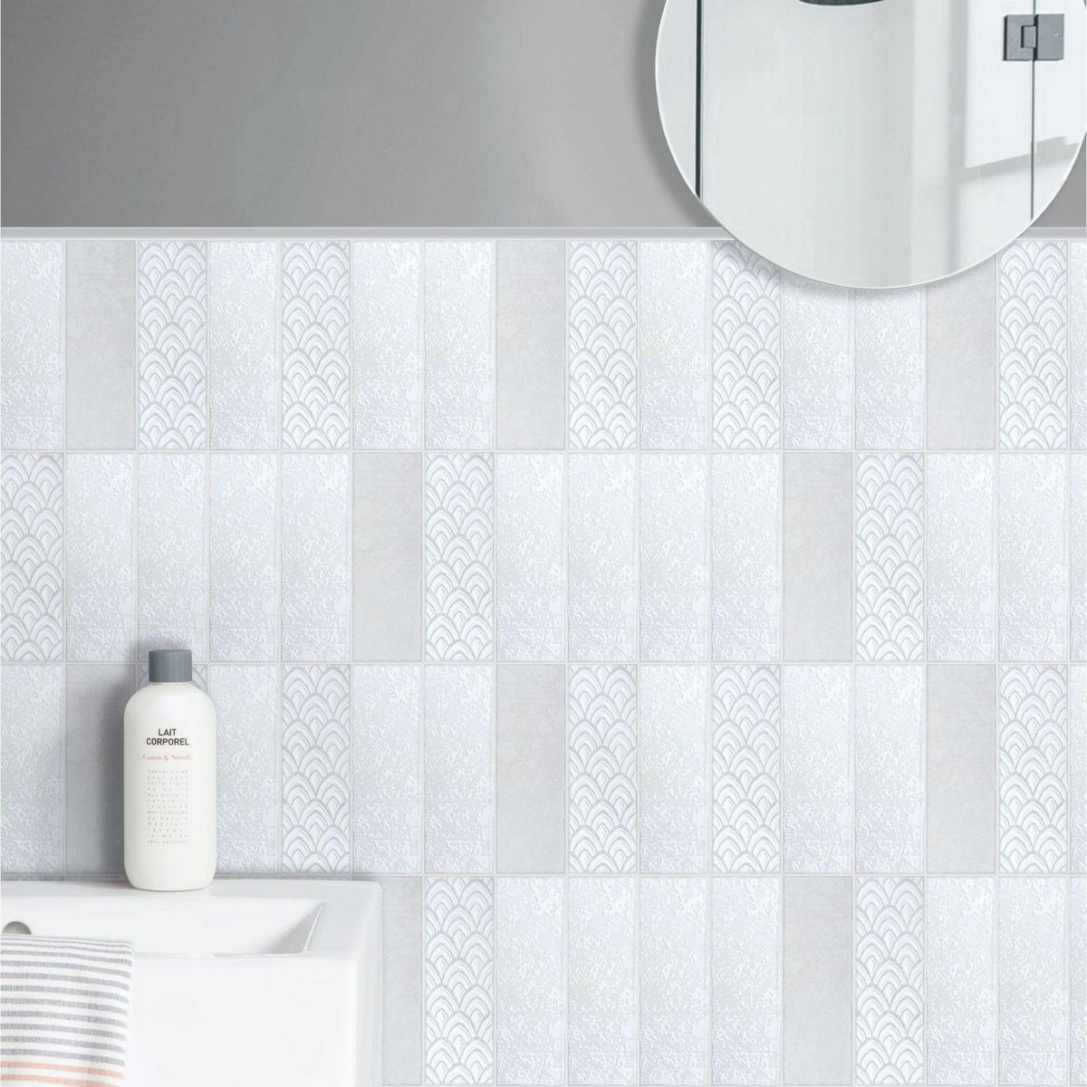 OLIVIA ATRANI - Pack Bricks 3 Unidades Blanco 15x5cm 0.36m2