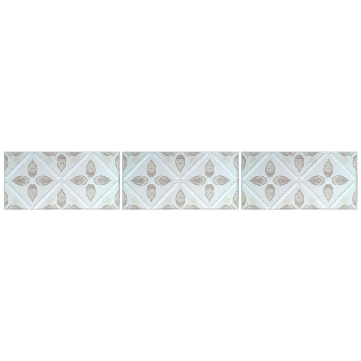 OLIVIA ATRANI - Pack Bricks Lugano 3 Unidades Blanco 15x7.5cm 0.81m2